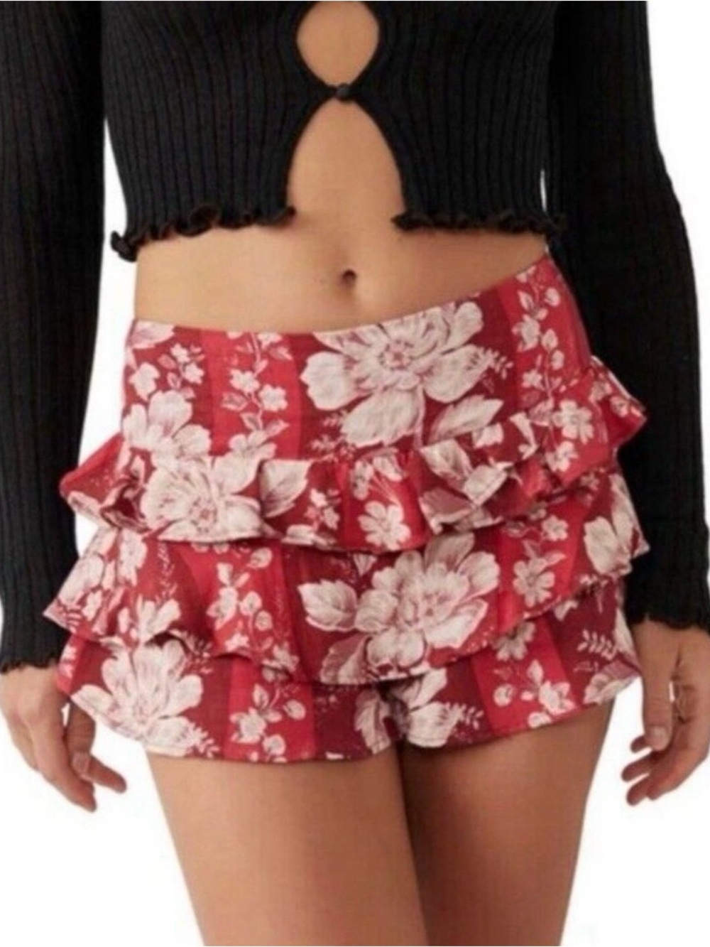 Free People ruffle bloomer tiered shorts